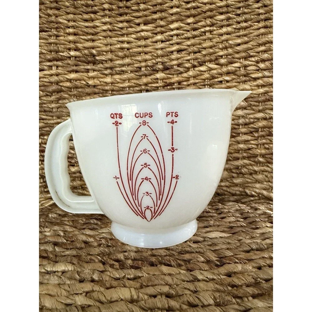 VTG MCM Tupperware Mix N Store Measuring Pitcher Batter Bowl 8 Cup 2 Quart NoLid